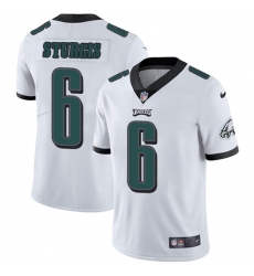 Youth Nike Philadelphia Eagles #6 Caleb Sturgis White Vapor Untouchable Limited Player NFL Jersey