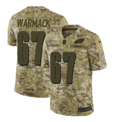 Youth Nike Philadelphia Eagles #67 Chance Warmack Limited Camo 2018 Salute to Service NFL Jersey