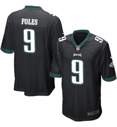 Men's Nike Philadelphia Eagles #9 Nick Foles Game Black Alternate NFL Jersey