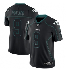 Men's Nike Philadelphia Eagles #9 Nick Foles Limited Lights Out Black Rush NFL Jersey