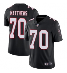 Youth Nike Atlanta Falcons #70 Jake Matthews Black Alternate Vapor Untouchable Limited Player NFL Jersey