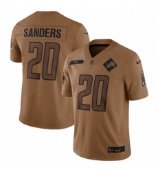 Men's Detroit Lions #20 Barry Sanders Nike Brown 2023 Salute To Service Retired Player Limited Jersey