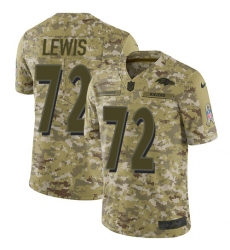 Men's Nike Baltimore Ravens #72 Alex Lewis Limited Camo 2018 Salute to Service NFL Jersey