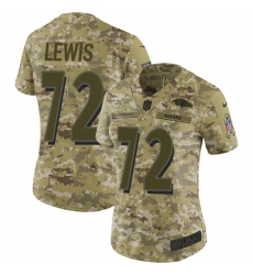 Women's Nike Baltimore Ravens #72 Alex Lewis Limited Camo 2018 Salute to Service NFL Jersey