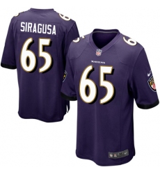 Men's Nike Baltimore Ravens #60 Nico Siragusa Game Purple Team Color NFL Jersey