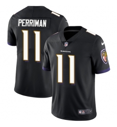 Men's Nike Baltimore Ravens #11 Breshad Perriman Black Alternate Vapor Untouchable Limited Player NFL Jersey