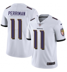 Men's Nike Baltimore Ravens #11 Breshad Perriman White Vapor Untouchable Limited Player NFL Jersey
