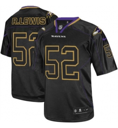 Youth Nike Baltimore Ravens #52 Ray Lewis Elite Lights Out Black NFL Jersey
