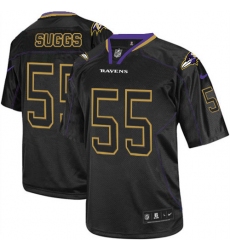 Youth Nike Baltimore Ravens #55 Terrell Suggs Elite Lights Out Black NFL Jersey