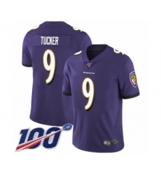 Men's Baltimore Ravens #9 Justin Tucker Purple Team Color Vapor Untouchable Limited Player 100th Season Football Jersey Men's Baltimore Ravens #9 Justin Tucker Purple Team Color Vapor Untouchable Limited Player 100th Season Football Jersey