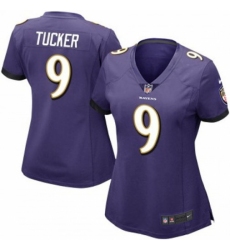 Women Baltimore Ravens #9 Justin Tucker Purple 2023 F U S E Vapor Jersey Women Baltimore Ravens #9 Justin Tucker Purple 2023 F U S E Vapor Jersey