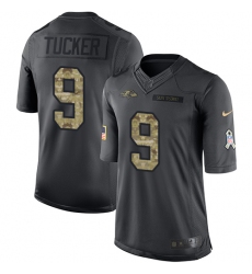 Youth Nike Baltimore Ravens #9 Justin Tucker Limited Black 2016 Salute to Service NFL Jersey Youth Nike Baltimore Ravens #9 Justin Tucker Limited Black 2016 Salute to Service NFL Jersey