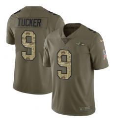 Youth Nike Baltimore Ravens #9 Justin Tucker Limited Olive/Camo Salute to Service NFL Jersey Youth Nike Baltimore Ravens #9 Justin Tucker Limited Olive/Camo Salute to Service NFL Jersey