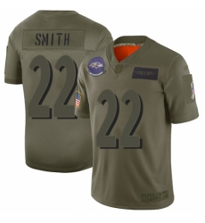 Women's Baltimore Ravens #22 Jimmy Smith Limited Camo 2019 Salute to Service Football Jersey