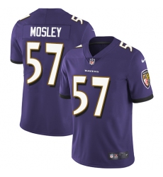 Youth Nike Baltimore Ravens #57 C.J. Mosley Purple Team Color Vapor Untouchable Limited Player NFL Jersey