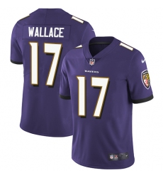 Men's Nike Baltimore Ravens #17 Mike Wallace Purple Team Color Vapor Untouchable Limited Player NFL Jersey