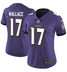 Women's Nike Baltimore Ravens #17 Mike Wallace Purple Team Color Vapor Untouchable Limited Player NFL Jersey