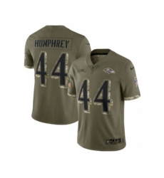 Men's Baltimore Ravens #44 Marlon Humphrey 2022 Olive Salute To Service Limited Stitched Jersey Men's Baltimore Ravens #44 Marlon Humphrey 2022 Olive Salute To Service Limited Stitched Jersey