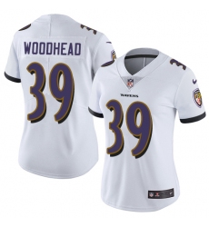 Women's Nike Baltimore Ravens #39 Danny Woodhead White Vapor Untouchable Limited Player NFL Jersey