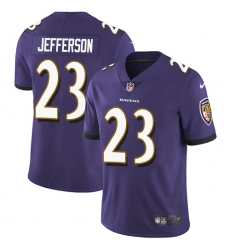 Men's Nike Baltimore Ravens #23 Tony Jefferson Purple Team Color Vapor Untouchable Limited Player NFL Jersey