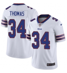 Men's Nike Buffalo Bills #34 Thurman Thomas White Vapor Untouchable Limited Player NFL Jersey