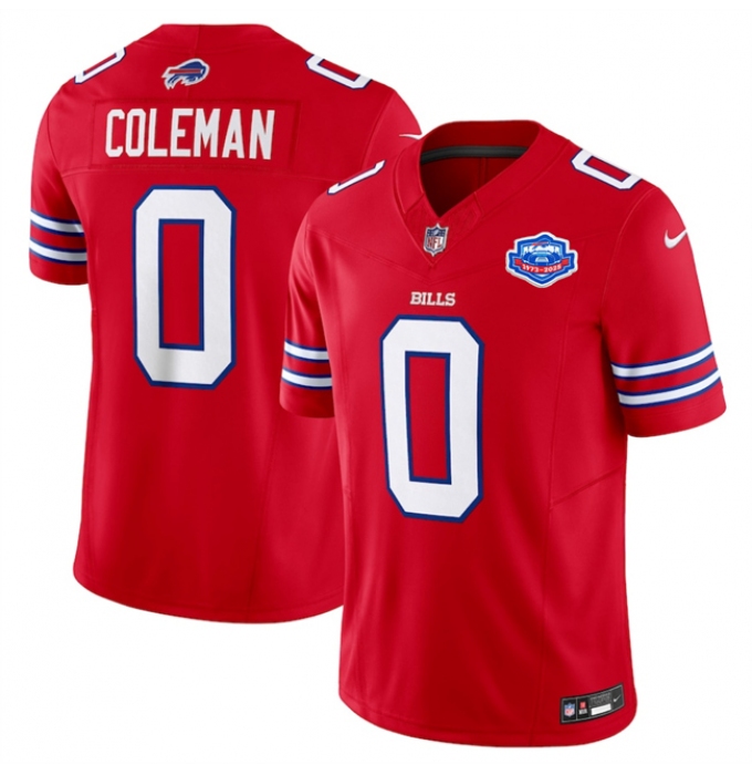 Men's Buffalo Bills #0 Keon Coleman Red 2025 F.U.S.E. With Farewell Vapor Untouchable Limited Football Stitched Jersey