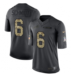 Men's Nike Buffalo Bills #6 Colton Schmidt Limited Black 2016 Salute to Service NFL Jersey