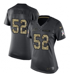 Women's Nike Buffalo Bills #52 Preston Brown Limited Black 2016 Salute to Service NFL Jersey