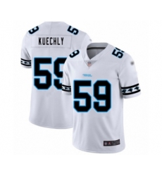Men's Carolina Panthers #59 Luke Kuechly White Team Logo Fashion Limited Football Jersey