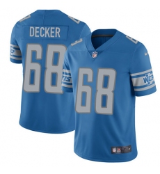 Men's Nike Detroit Lions #68 Taylor Decker Limited Light Blue Team Color Vapor Untouchable NFL Jersey
