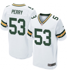 Men's Nike Green Bay Packers #53 Nick Perry Elite White NFL Jersey