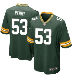 Men's Nike Green Bay Packers #53 Nick Perry Game Green Team Color NFL Jersey
