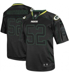 Youth Nike Green Bay Packers #52 Clay Matthews Elite Lights Out Black NFL Jersey