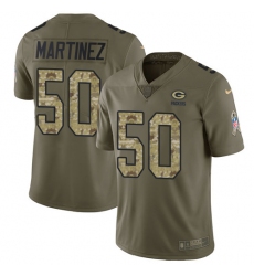 Men's Nike Green Bay Packers #50 Blake Martinez Limited Olive/Camo 2017 Salute to Service NFL Jersey