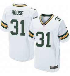 Men's Nike Green Bay Packers #31 Davon House Elite White NFL Jersey
