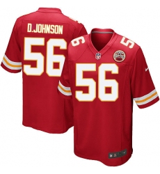 Men's Nike Kansas City Chiefs #56 Derrick Johnson Game Red Team Color NFL Jersey