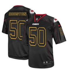 Men's Nike Kansas City Chiefs #50 Justin Houston Elite Lights Out Black NFL Jersey