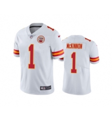 Men's Kansas City Chiefs #1 Jerick McKinnon White Vapor Untouchable Limited Stitched Football Jersey