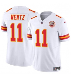 Men’s Kansas City Chiefs #11 Carson Wentz White 2023 F.U.S.E Vapor Untouchable Limited Football Stitched Jersey
