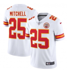 Men's Kansas City Chiefs #25 Elijah Mitchell White 2025 Vapor Untouchable Limited Football Football Stitched Jersey