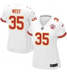 Women's Nike Kansas City Chiefs #35 Charcandrick West Game White NFL Jersey