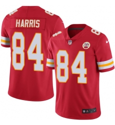 Youth Nike Kansas City Chiefs #84 Demetrius Harris Red Team Color Vapor Untouchable Limited Player NFL Jersey