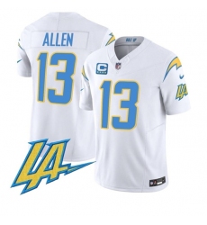 Men's Los Angeles Chargers #13 Keenan Allen White F.U.S.E With LA & 4-Star C Vapor Limited Football Stitched Jersey